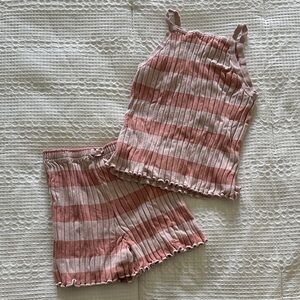 H&M Kids Pajama Set in Pink and Blush Stripes
